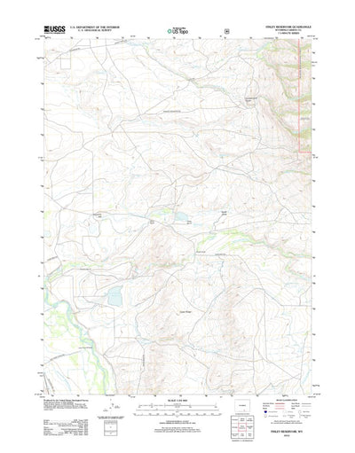 Finley Reservoir, WY (2012, 24000-Scale) Preview 1
