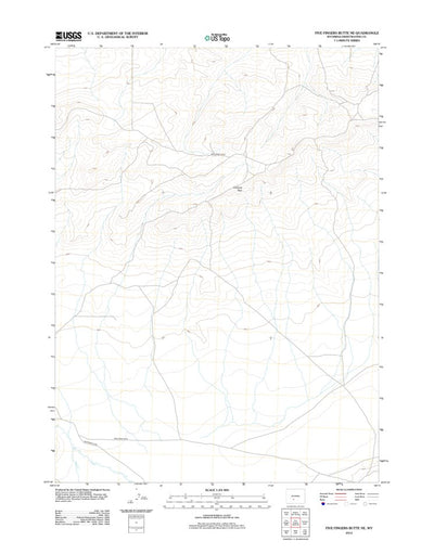 Five Fingers Butte NE, WY (2012, 24000-Scale) Preview 1