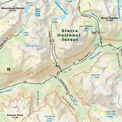 Adventure Maps, Inc. B-Mammoth Lakes, California Trail Map-2021 digital map