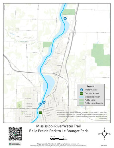 Aitkin County Belle Prairie Park to Le Bourget Park digital map