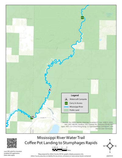 Aitkin County Coffee Pot Landing to Stumphages Rapids digital map