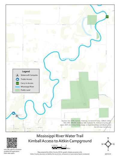 Aitkin County Kimball to Aitkin Campground digital map