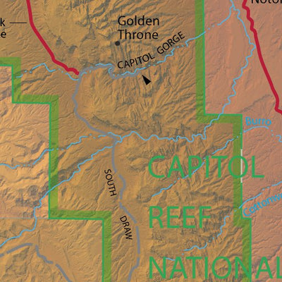 AMG Maps Capitol Reef National Park digital map