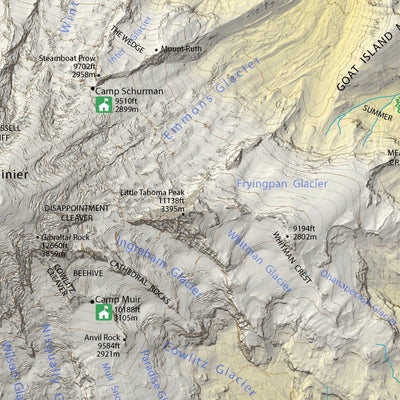 AMG Maps Mount Rainier National Park digital map