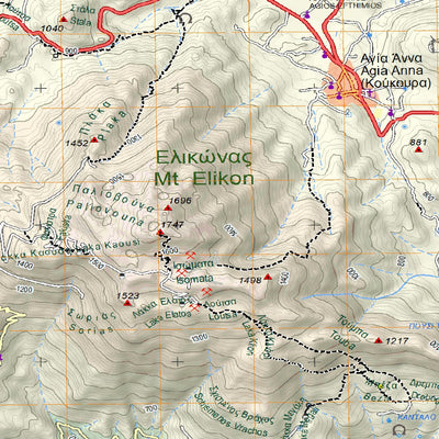 Anavasi editions Elikonas, Central Greece [Hiking Map 1:50.000] digital map