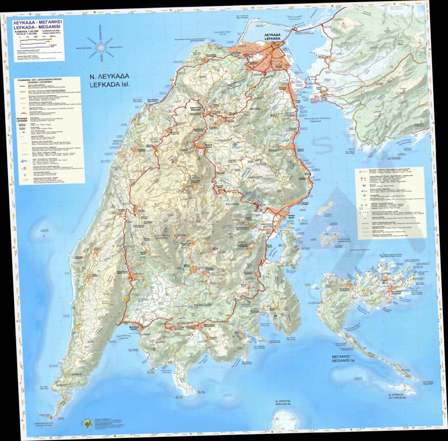 lefkada greece on map