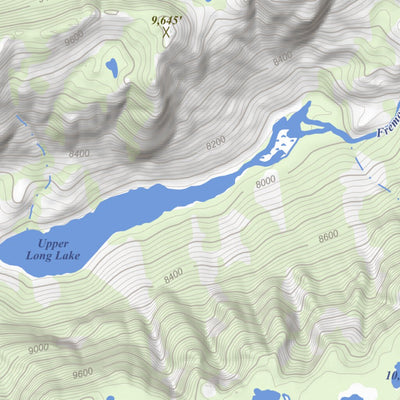 Apogee Mapping, Inc. Bridger Lakes, Wyoming 7.5 Minute Topographic Map digital map