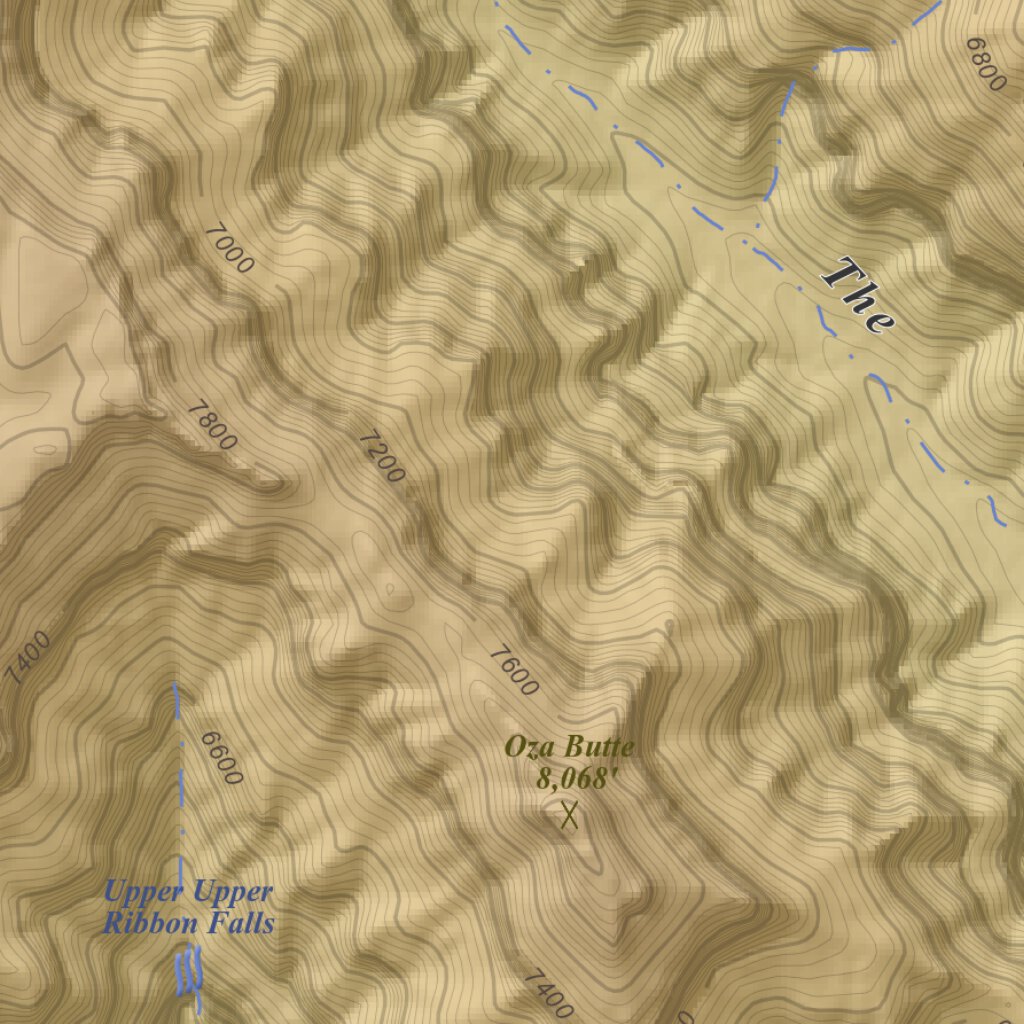 Bright Angel Point, Arizona 7.5 Minute Topographic Map - Color ...