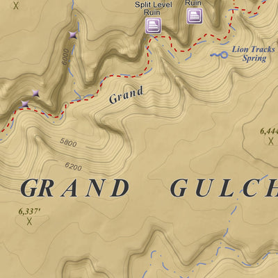 Apogee Mapping, Inc. Cedar Mesa North, Utah 7.5 Minute Topographic Map - Color Hillshade digital map