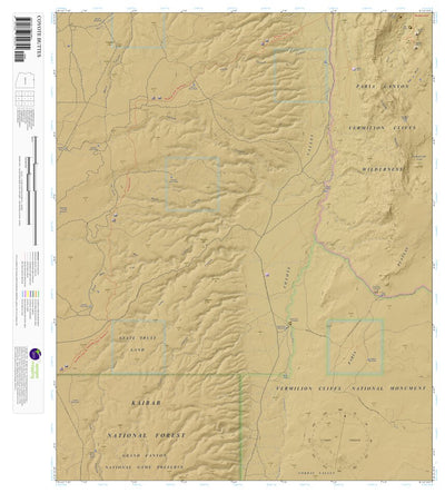 Apogee Mapping, Inc. Coyote Buttes, Arizona 7.5 Minute Topographic Map - Color Hillshade digital map
