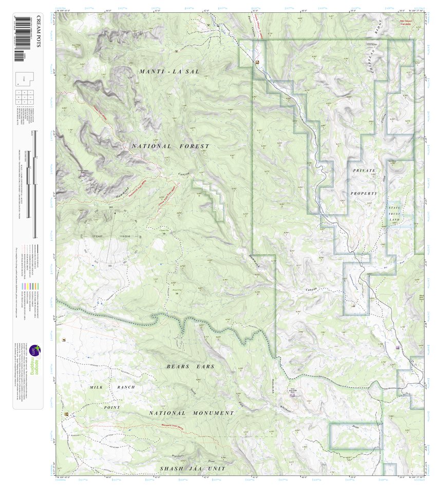 Cream Pots, Utah 7.5 Minute Topographic Map by Apogee Mapping, Inc ...