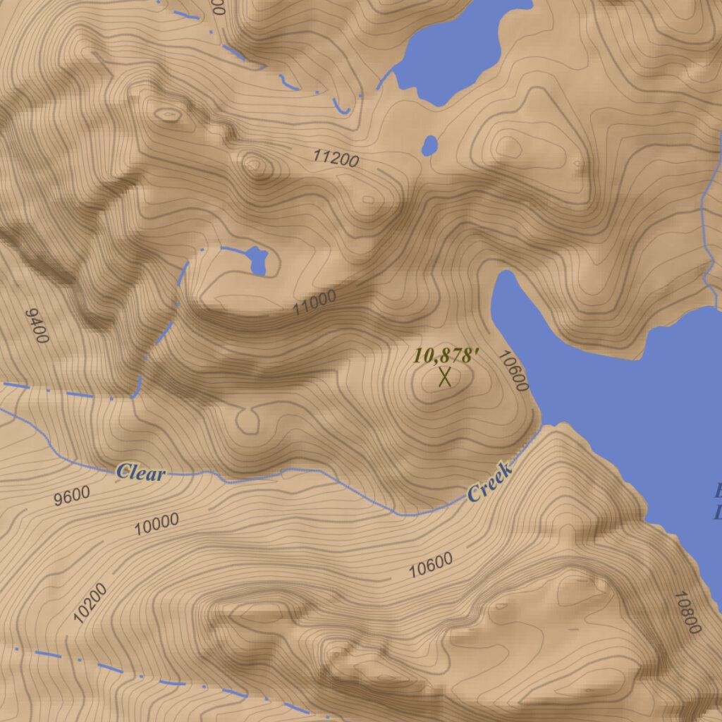 【完売品】NORMSACK Topographic Mountain③ Downs Mountain, Wyoming 7.5 Minute Topographic Map - Color