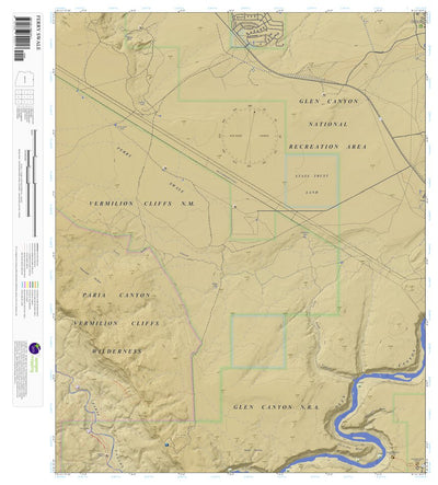 Apogee Mapping, Inc. Ferry Swale, Arizona 7.5 Minute Topographic Map - Color Hillshade digital map