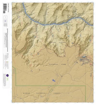 Apogee Mapping, Inc. Grand Canyon, Arizona 7.5 Minute Topographic Map - Color Hillshade digital map