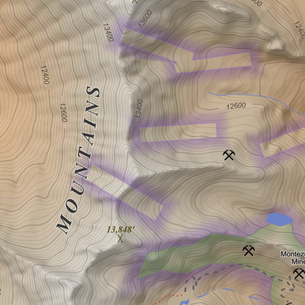 Topographic Map Color Hayden Peak, Colorado 7.5 Minute Topographic Map - Color Hillshade by ...