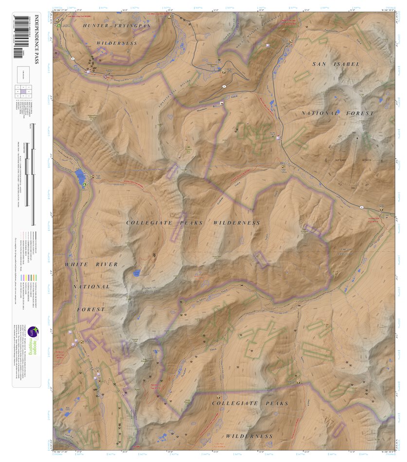 Apogee Mapping Inc Independence Pass Colorado 7 5 Minute Topographic Map Color Hillshade Digital Map 34308124344476 ?v=1662278554&width=837