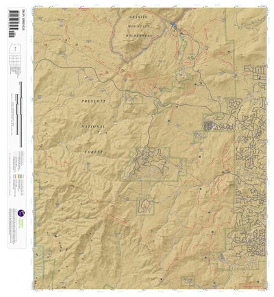 Topographic Map Color Iron Springs, Arizona 7.5 Minute Topographic Map - Color Hillshade by ...