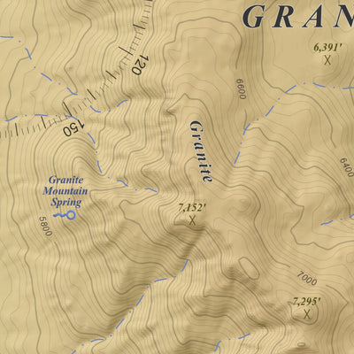 Apogee Mapping, Inc. Jerome Canyon, Arizona 7.5 Minute Topographic Map - Color Hillshade digital map