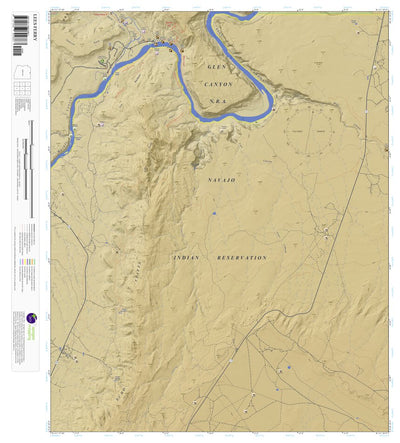 Apogee Mapping, Inc. Lees Ferry, Arizona 7.5 Minute Topographic Map - Color Hillshade digital map