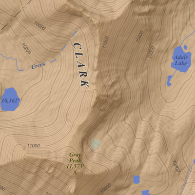 Apogee Mapping, Inc. Merced Peak, California 7.5 Minute Topographic Map - Color Hillshade digital map