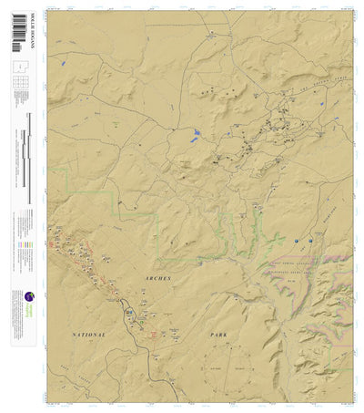 Apogee Mapping, Inc. Mollie Hogans, Utah 7.5 Minute Topographic Map - Color Hillshade digital map