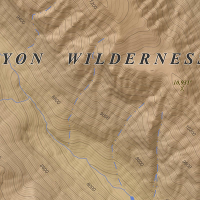 Apogee Mapping, Inc. Mount Goddard, California 7.5 Minute Topographic Map - Color Hillshade digital map