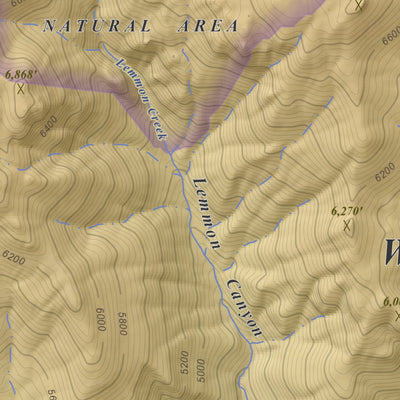 Apogee Mapping, Inc. Mount Lemmon, Arizona 7.5 Minute Topographic Map - Color Hillshade digital map