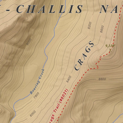 Apogee Mapping, Inc. Mount McGuire, Idaho 7.5 Minute Topographic Map - Color Hillshade digital map