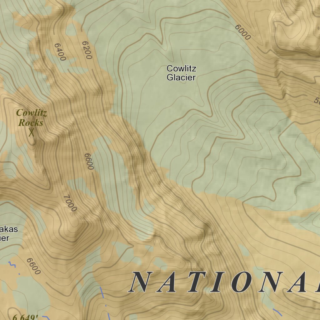 Topographic Map Color Mount Rainier East, Washington 7.5 Minute Topographic Map - Color ...