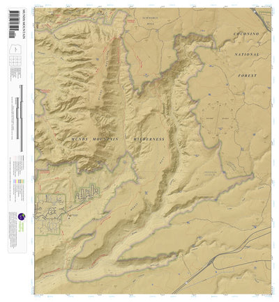 Apogee Mapping, Inc. Munds Mountain, Arizona 7.5 Minute Topographic Map - Color Hillshade digital map
