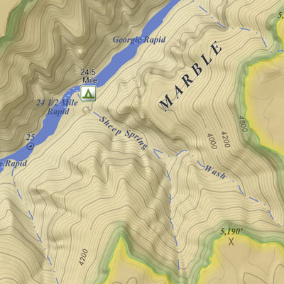 Apogee Mapping, Inc. North Canyon Point, Arizona 7.5 Minute Topographic Map - Color Hillshade digital map