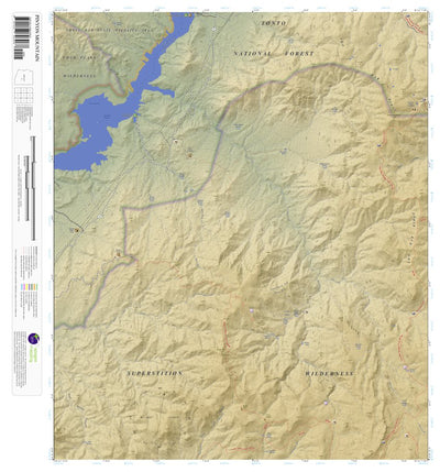 Apogee Mapping, Inc. Pinyon Mountain, Arizona 7.5 Minute Topographic Map - Color Hillshade digital map