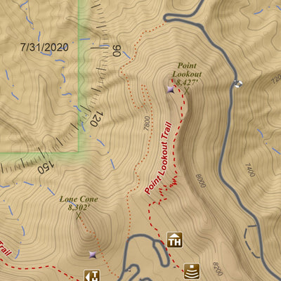 Apogee Mapping, Inc. Point Lookout, Colorado 7.5 Minute Topographic Map - Color Hillshade digital map
