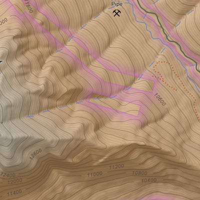Apogee Mapping, Inc. Redcloud Peak, Colorado 7.5 Minute Topographic Map - Color Hillshade digital map