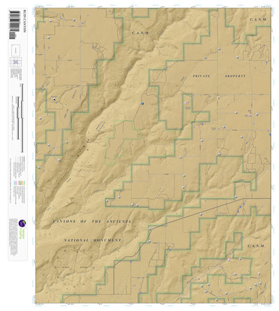 Apogee Mapping, Inc. Ruin Canyon, Colorado 7.5 Minute Topographic Map - Color Hillshade digital map