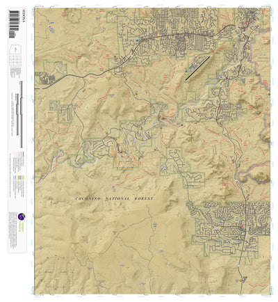 Apogee Mapping, Inc. Sedona, Arizona 7.5 Minute Topographic Map - Color Hillshade digital map