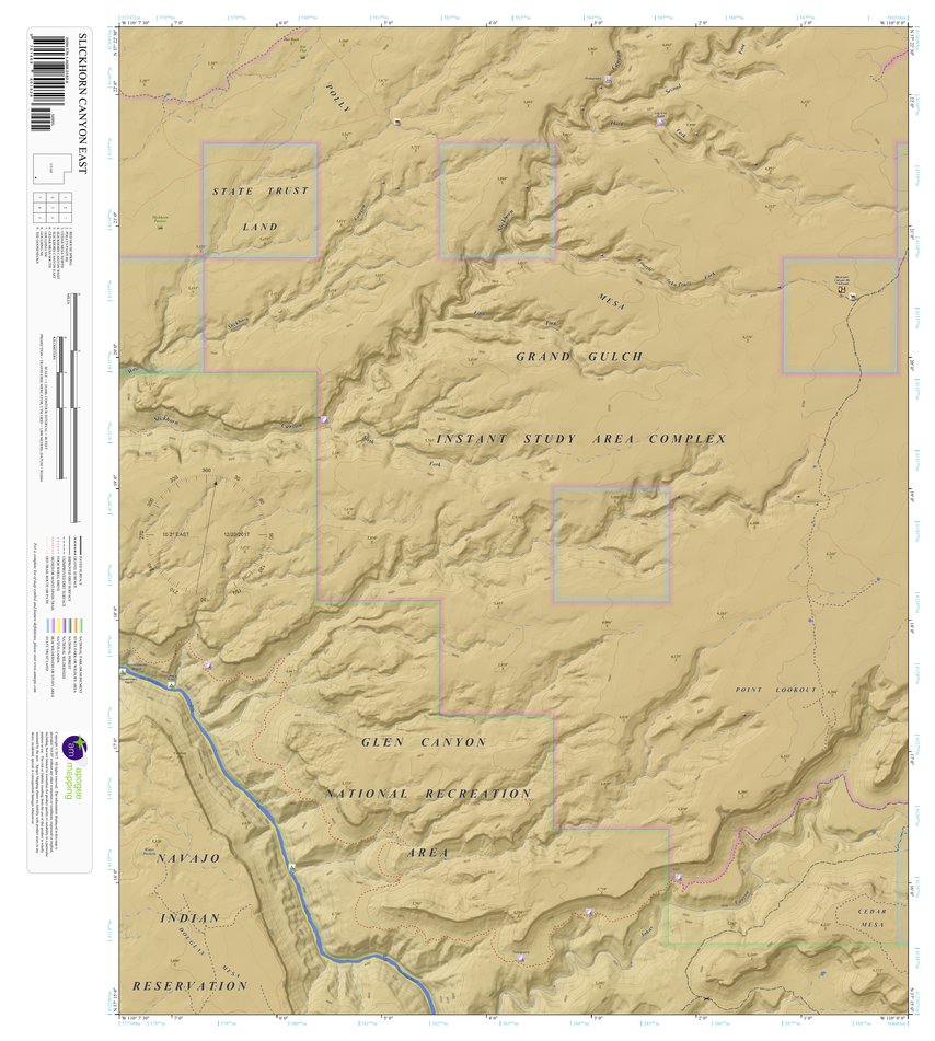 Slickhorn Canyon East, Utah 7.5 Minute Topographic Map - Color ...