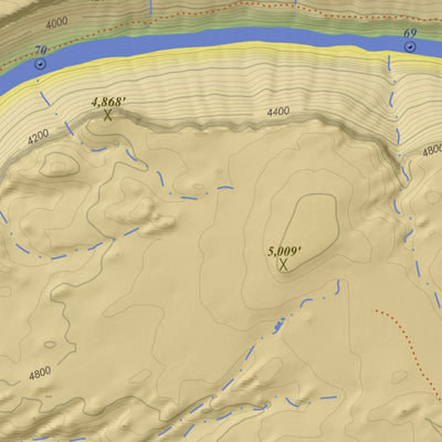 Apogee Mapping, Inc. Slickhorn Canyon West, Utah 7.5 Minute Topographic Map - Color Hillshade digital map