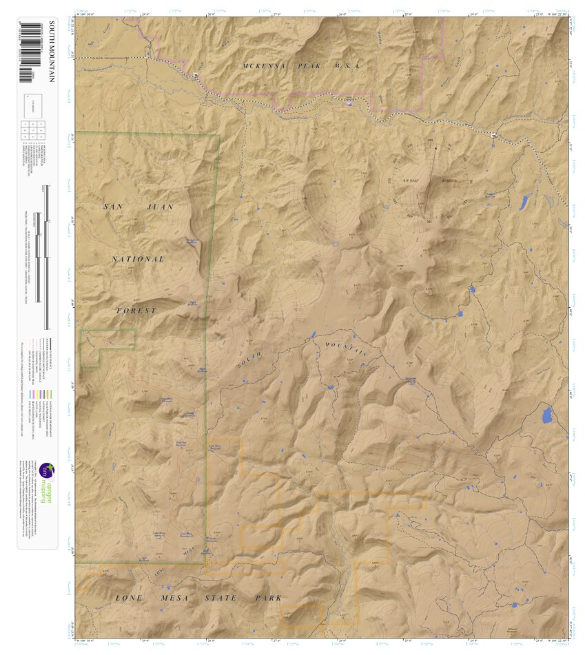 South Mountain, Colorado 7.5 Minute Topographic Map - Color Hillshade ...
