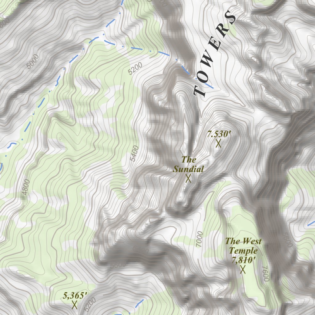 Springdale Quad Map Springdale West, Utah 7.5 Minute Topographic Map by Apogee Mapping, Inc ...