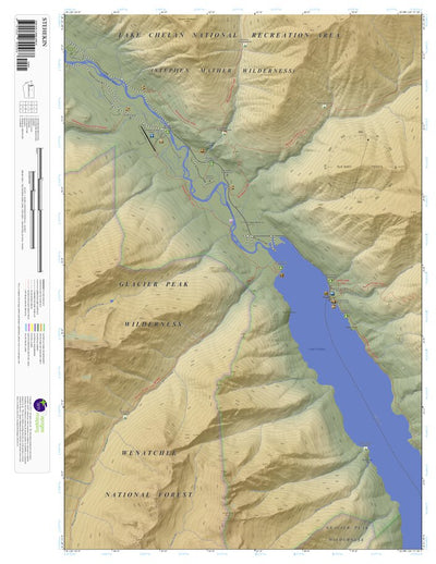 Apogee Mapping, Inc. Stehekin, Washington 7.5 Minute Topographic Map - Color Hillshade digital map