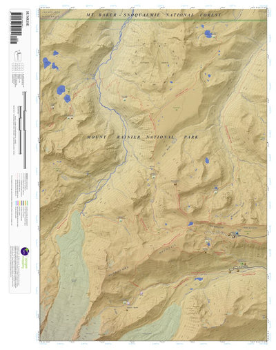 Topographic Map Color Sunrise, Washington 7.5 Minute Topographic Map - Color Hillshade by ...