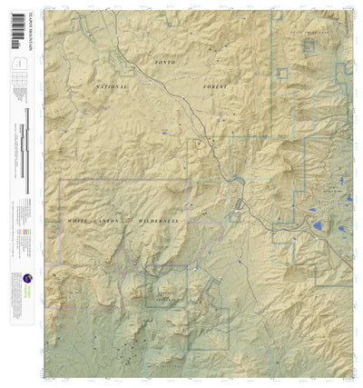 Topographic Map Color Teapot Mountain, Arizona 7.5 Minute Topographic Map - Color Hillshade ...