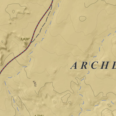 Apogee Mapping, Inc. The Windows Section, Utah 7.5 Minute Topographic Map - Color Hillshade digital map