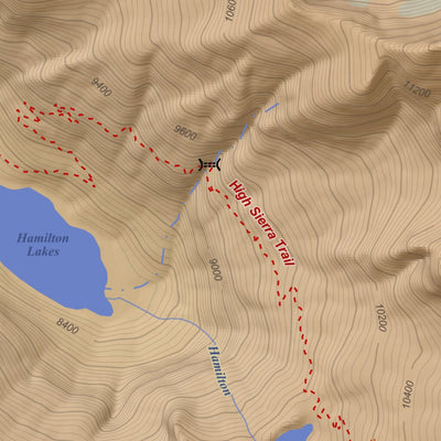 Apogee Mapping, Inc. Triple Divide Peak, California 7.5 Minute Topographic Map - Color Hillshade digital map