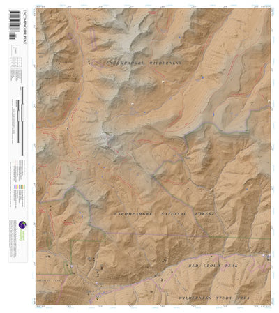 Topographic Map Color Uncompahgre Peak, Colorado 7.5 Minute Topographic Map - Color Hillshade ...