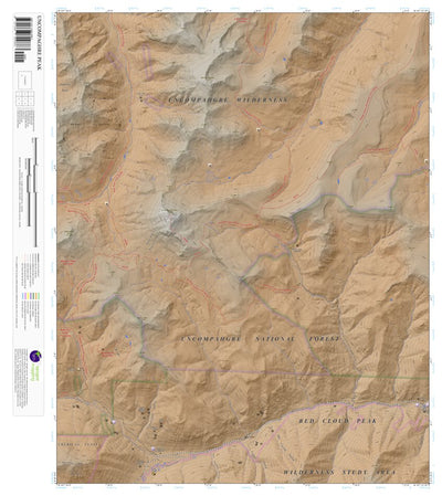 Apogee Mapping, Inc. Uncompahgre Peak, Colorado 7.5 Minute Topographic Map - Color Hillshade digital map