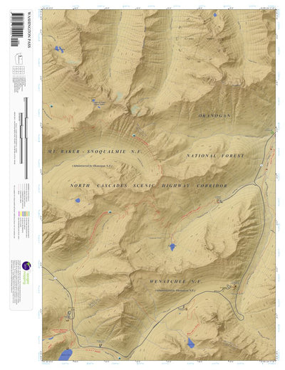 Apogee Mapping, Inc. Washington Pass, Washington 7.5 Minute Topographic Map - Color Hillshade digital map