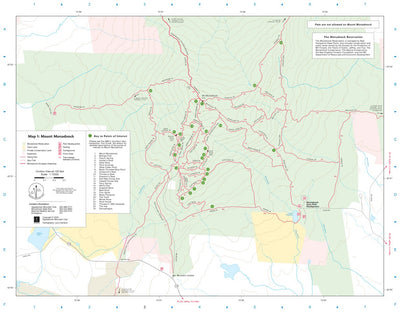 Appalachian Mountain Club AMC Mount Monadnock Trail Map digital map