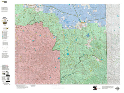 Arizona HuntData LLC Arizona Unit 1 Mule Deer Hybrid Map digital map